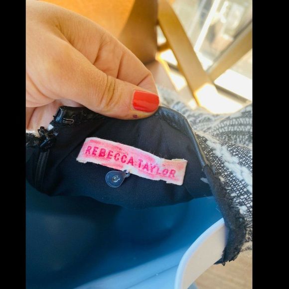 Rebecca Taylor Grey and Black Dress size 6 - Picture 5 of 5